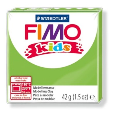 Modelovacia hmota, 42 g, FIMO "Kids", svetlozelená