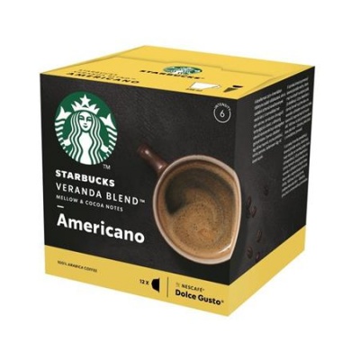 Kávové kapsule, 12 ks, STARBUCKS by Dolce Gusto®, "Veranda Blend Americano"