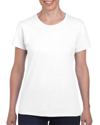 Tričko, dámske, tvarované, 100% bavlna, veľkosť M "Gildan", biele