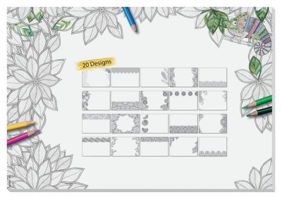 Podložka pod stôl, 595x410 mm, s omaľovánkou pre dospelých, SIGEL