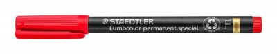 Permanentný popisovač, 0,6 mm, STAEDTLER "Lumocolor Special", červený