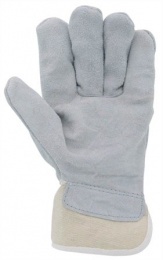Pracovné rukavice, hovädzia štiepenková useň, veľkosť: 10, sivá/béžová